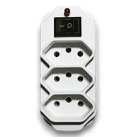 Adaptador Tomada 3 Saídas com Interruptor LED - Segurança e Praticidade Certificada INMETRO - imagem 2