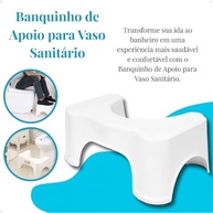 Banquinho Auxiliar Ergonômico para Vaso Sanitário - Apoio para Pés que Melhora a Postura Intestinal - imagem 5