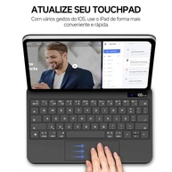 Capa com Teclado e Trackpad Bettdow para iPad 10ª Geração 10.9" e iPad 11ª Geração 2025 (Branco) - imagem 4