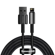 Cabo Baseus Tungsten Fast Charging 2.4A 2M Preto: Carregamento Rápido e Durabilidade para seu iPhone - imagem 2