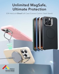 Capa ESR MagSafe para iPhone 16 Pro Max: Proteção Militar, Suporte Integrado e Estilo Azul Vibrante - imagem 3