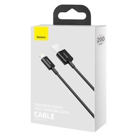Cabo USB-C para Lightning Baseus Reforçado 2M - Carregue iPhone e iPad com Segurança e Estilo - imagem 1