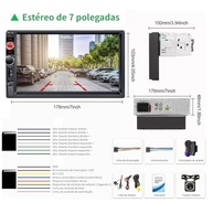 Central Multimídia FINYQBET 1DIN 7" com Mirror Link, Bluetooth e Câmera de Ré - iPhone/Android - imagem 3