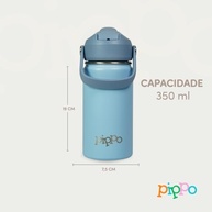 Pippo | Garrafa Térmica Infantil Aço Inox 500ml Azul - Isolamento 24h Frio / 12h Quente - imagem 3