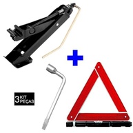Kit Essencial: Macaco Jacaré Universal + Chave Roda 19mm e Triângulo de Segurança para Carros de Passeio - imagem 3