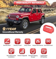 Capa Botão Interruptor Janela Jeep Wrangler JL JLU & Gladiator JT 2018-2025 - Vermelho Premium - imagem 5
