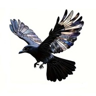 Ornamentos de Corvo Preto para Janela - Acrílico Semitransparente Elegante com Efeitos de Luz - imagem 1