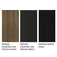 Conjunto de Jantar Medelin 6 Cadeiras Madesa com Mesa em Madeira Rustic Preta - imagem 5