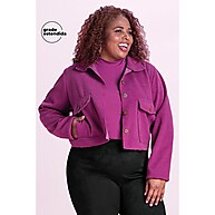 Jaqueta Feminina Roxo: Estilo e Conforto! - imagem 1