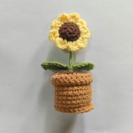 Mini Flores de Crochê Feitas à Mão: Charme Artesanal para Seu Jardim, Carro e Casa - imagem 4