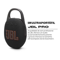 JBL Clip 5: Caixa de Som Portátil Bluetooth à Prova D'água com Auracast - Preta - imagem 3