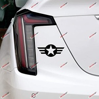 Kit 2 Adesivos "Air Force Star" WW2 10.2cm Vinil Premium para Jeep Willys e Carros - Preto Fosco - imagem 3