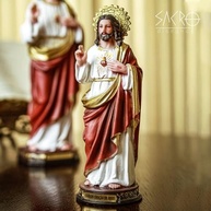Imagem do Sagrado Coração de Jesus em Resina - 20cm, Importada, Decoração Sagrada Elegante - imagem 3