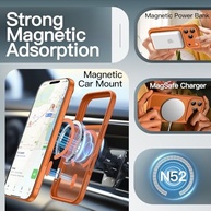 JETech Capa Magnética para iPhone 17 Pro Max (6,9") - MagSafe, Fosca Translúcida, Antichoque e Minimalista (Laranja) - imagem 4
