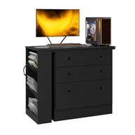 Cômoda com Mesa Giratória Gamer Preto Qmovi - Design Moderno e Funcionalidade para Jogadores - imagem 5