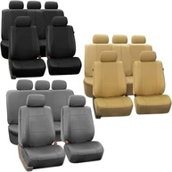 Jogo de Capas de Banco Automotivo Universal em Couro Cinza - Proteção e Estilo para Seu Carro - imagem 5