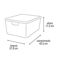 Organizador 16L Jutta com Tampa Preto - Arqplast 25813 | Caixa Organizadora Moderna - imagem 4