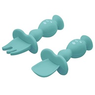 KaBaby Primeiros Talheres de Silicone Azul - Seguros, Ergonômicos e Livres de BPA - imagem 3