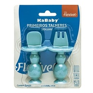 KaBaby Primeiros Talheres de Silicone Azul - Seguros, Ergonômicos e Livres de BPA - imagem 4