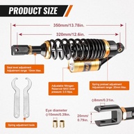 Amortecedores Ajustáveis 320mm U-Type para Yamaha, Honda, Suzuki, Kawasaki - Performance e Conforto - imagem 4