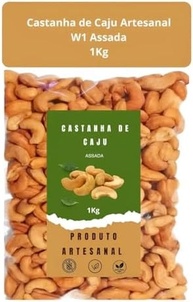Castanha De Caju 1 Kg Inteira Premium Assada Sem Sal W1 - imagem 3