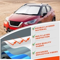 Protetor de Para-brisa Nissan Kicks 2018-2024: Frescor e Proteção UV com Bloqueador Solar Dobrável 240T - imagem 3