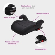 Assento de Carro Infantil Isofix Replay Kids Fix Fit Preto: Segurança e Conforto para Seu Filho - imagem 4