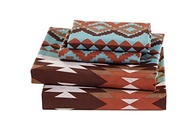 Conjunto de Lençóis Sudoeste Nativo Americano Tribal - 4 Peças California King - imagem 3