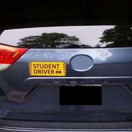 Kit 2 Ímãs "Estudante Dirigindo" 25cm - Segurança Refletiva para Novos Motoristas - imagem 5