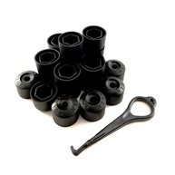 Kit 20 Capas de Parafuso 17mm + Chave Remoção - Gol, Fox, Polo e Mais (Preto) - imagem 1