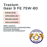 Óleo Cambio Manual 75w80 Traxium Gear 9 FE – 4L Kit - imagem 2