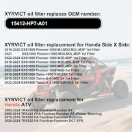 Kit 5 Filtros de Óleo HF114 para Honda SXS1000 Pioneer, TRX420 Fourtrax e TRX500 Fourtrax - Proteção e Desempenho Superior - imagem 3