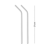 Kit Canudos Inox 7 Peças - 21cm Reutilizáveis com Escova de Limpeza | Ecológico e Sustentável para Sucos e Coquetéis - imagem 4