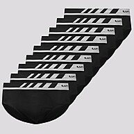 Kit 9 Cuecas Slip Lupo Pretas Sem Costura - imagem 1