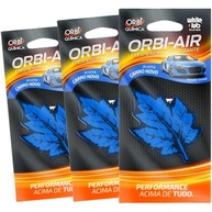 Kit 3 Aromatizantes Orbi Folha Perfumada Carro Novo - Frescor Duradouro - imagem 1