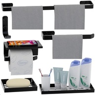 Kit Acessórios para Banheiro Preto Fosco 6 Peças - Modernidade e Estilo para seu Ambiente - imagem 4