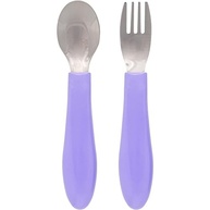 Kit Talheres Bubazoo Roxo - Design Anatômico com Ponta em Aço Inoxidável - imagem 2