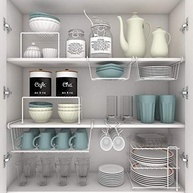 Kit com 3 Prateleiras Organizador de Cozinha em Aço DiCarlo - Design Sofisticado e Funcionalidade - imagem 3