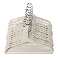 Kit 50 Cabides Infantil Veludo Antideslizante Ultra Fino Moderno Bege - Organize com Estilo e Segurança - imagem 1
