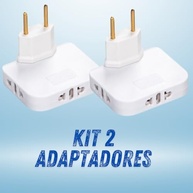Kit 2 Adaptadores Articulados Dobráveis: Mais Tomadas e Segurança Bivolt 10A - imagem 3