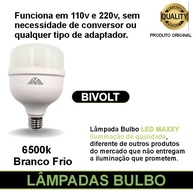 Kit 5 Lâmpadas LED Bulbo 40W Luz Branca Fria 6500K - Iluminação Potente e Econômica - imagem 4