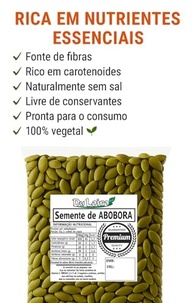 Kit Semente de Abóbora Crua Sem Casca Verde 500g + 100g Psyllium - imagem 3