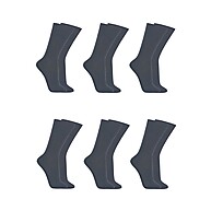Kit com 6 Pares de Meias Sociais Cinza - Conforto e Qualidade - imagem 1