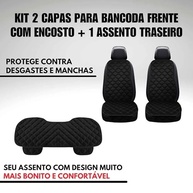 Kit 3 Capas Protetoras Suede para Banco de Carro - Elegância e Conforto Marrom - imagem 3