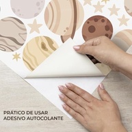 Kit Adesivos Decorativos Universo Infantil - Laváveis, Seguros e Fáceis de Aplicar para Quarto de Criança - imagem 5