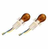 Kit 2 Soquetes Universais Âmbar 2 Polos para Seta de Veículos - Iluminação de Segurança Potente - imagem 2