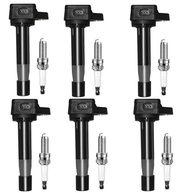 Kit 6 Bobinas de Ignição e Velas de Irídio para Honda Accord, Crosstour, Odyssey e Acura RL, TL, TSX 3.5L/3.7L - imagem 2