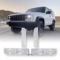 Kit 4 Luzes Cristal Branco Jeep Cherokee XJ 97-01: Sinalização e Canto (Esquerda + Direita) - imagem 1
