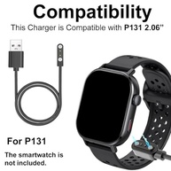 Kit 2 Cabos Carregadores Magnéticos p/ Smartwatch Jugeman P131 (5.2cm) - Carregamento Seguro e Prático - imagem 3
