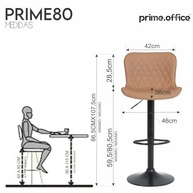 Kit 2 Banquetas Giratórias com Encosto em Couro Sintético – Design Moderno para Cozinha Americana e Balcão - imagem 3